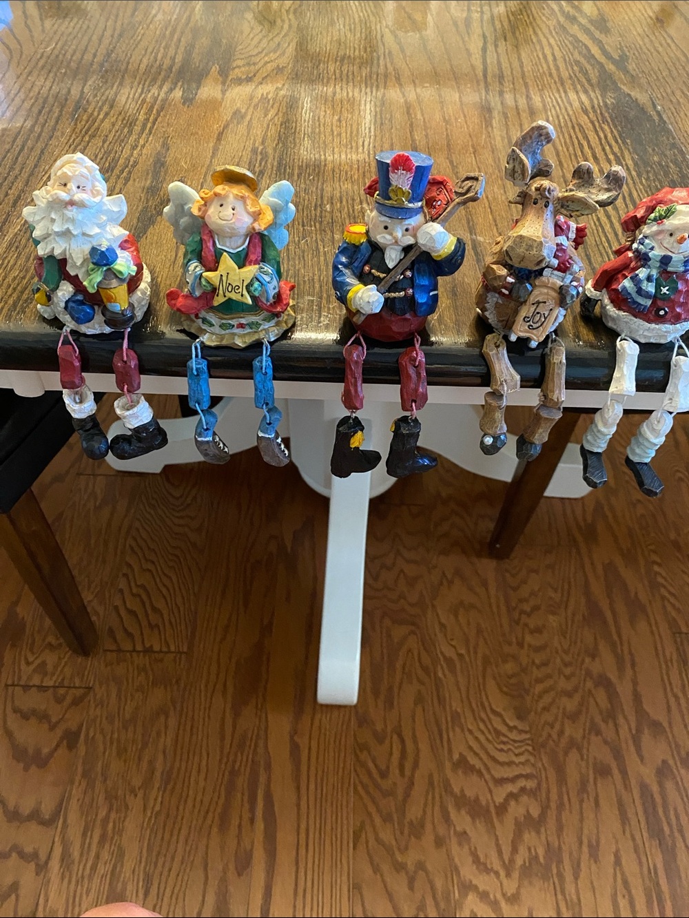 Whimsical Multicolor Holiday Figurine Set - Christmas Shelf sitter Home Accents